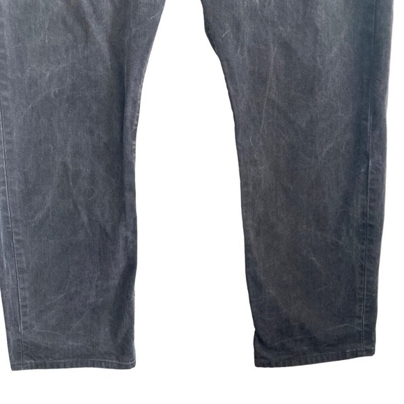 Levis 501 Jeans Mens 38x30 Button Fly Straight Fit Black Stretch - Picture 7 of 12